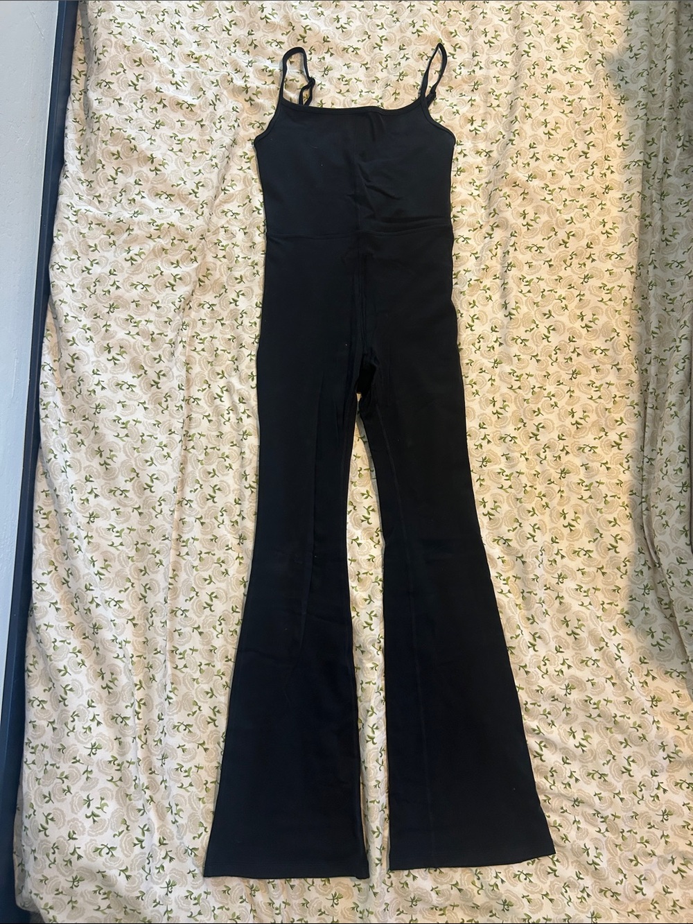 Wilfred Black Flared Jumpsuit with Spaghetti Straps